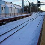LIRR's snowy tracks